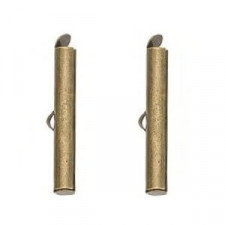 Slide end tubes 35mm - Antique bronze